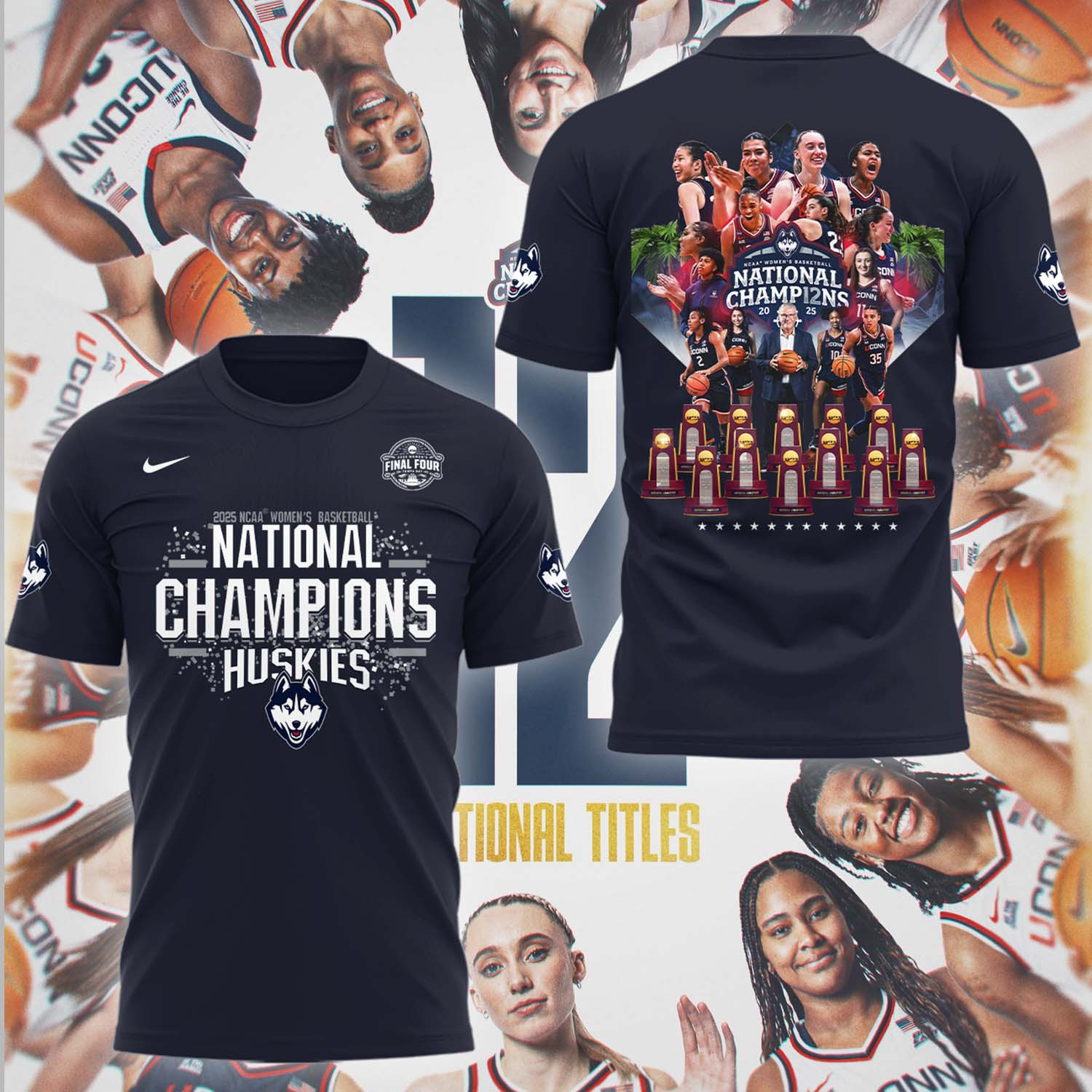 Uconn Women's Basketball National Championship Shirt 2025 Final Four Fan Merchandise Gifts