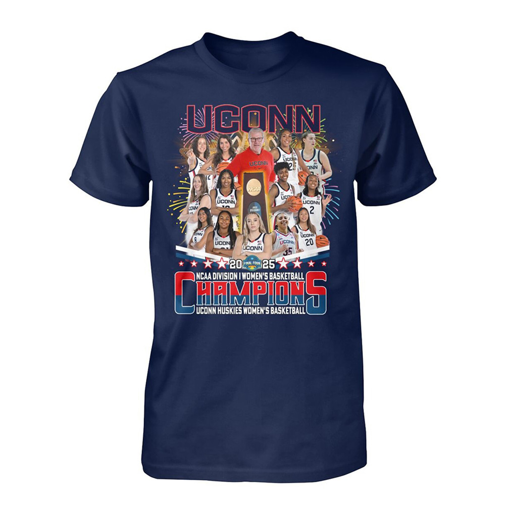 Uconn Women's Basketball National Championship T-Shirt 2025 Apparel Gifts For True Fans