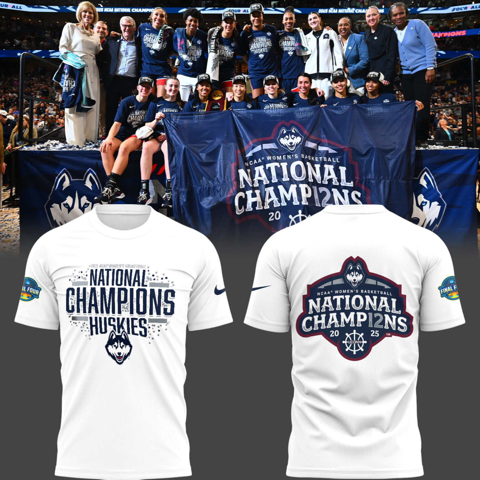 Uconn Women's Basketball National Championship T-Shirt 2025 Clothing Great Gifts For Fans