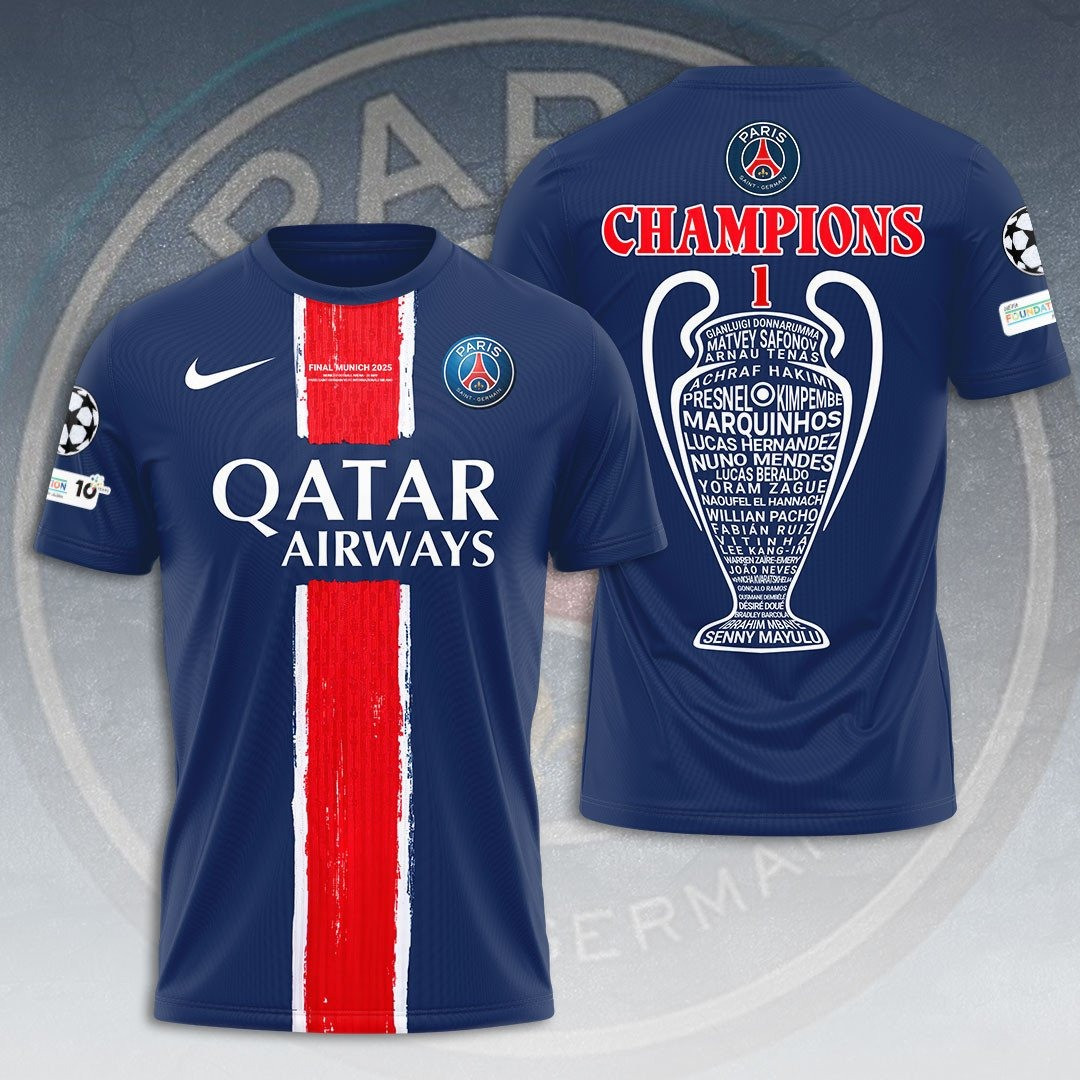 UEFA Champions League 2025 Final T-Shirt Football Fan Gift Ideas