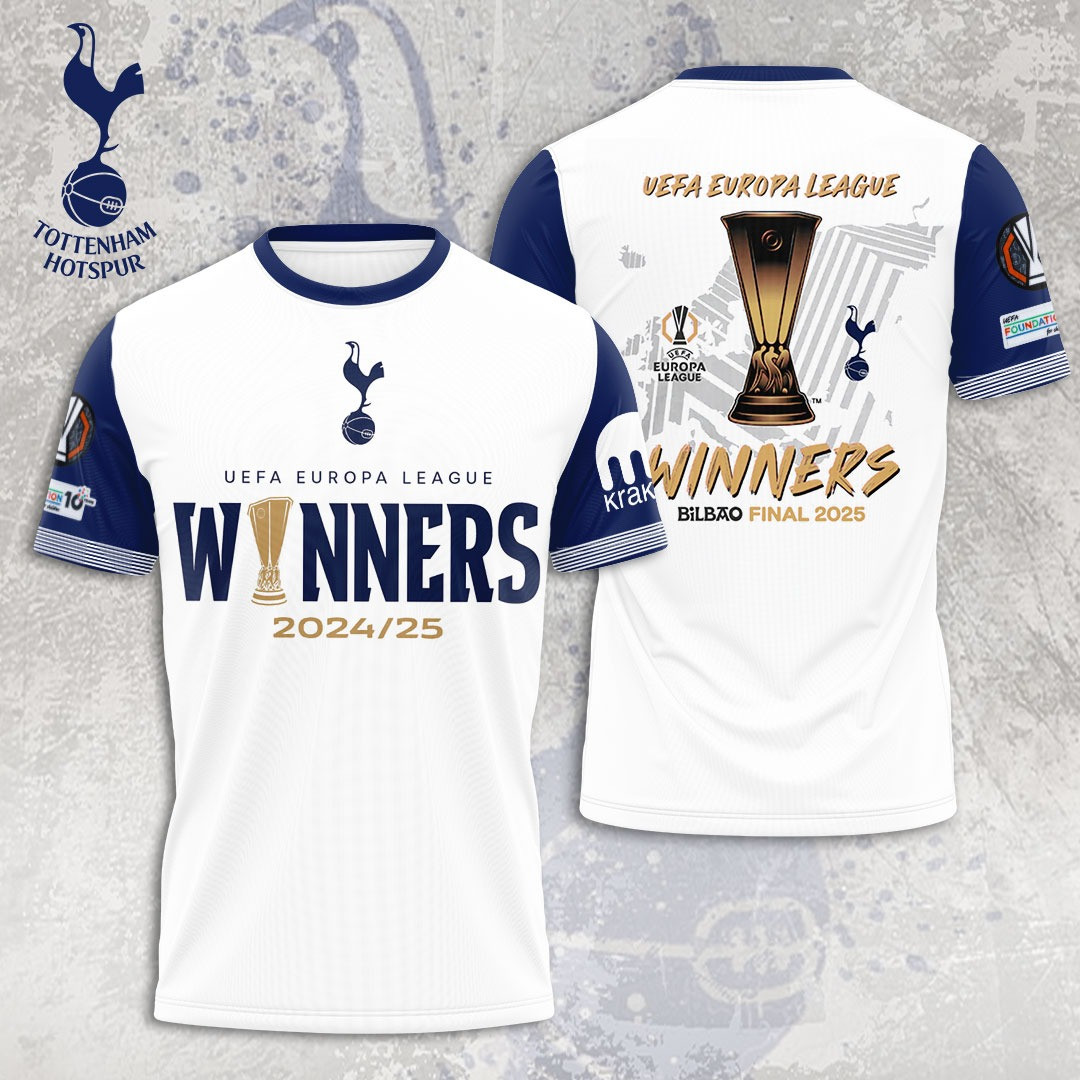 UEFA Europa League Final 2025 Winner 3D T-Shirt Football Gifts For Men