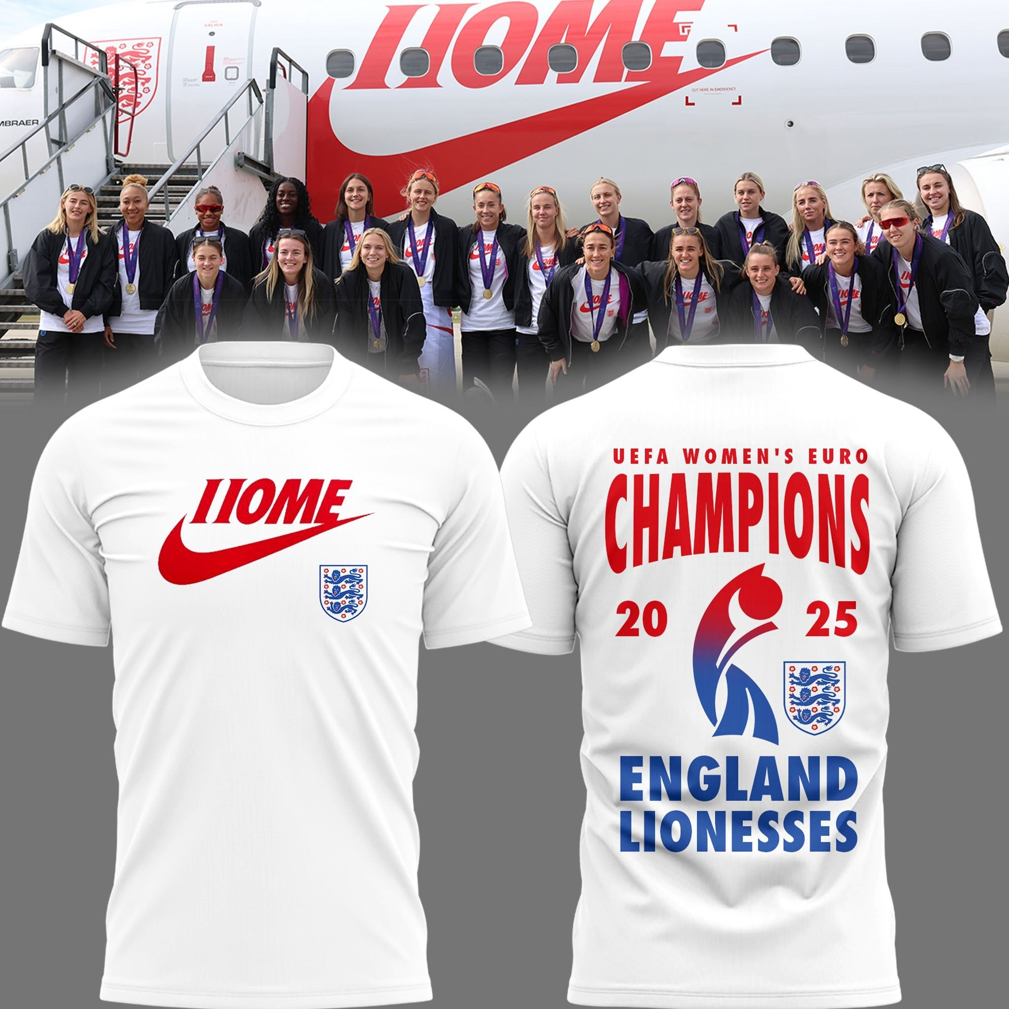 UEFA Women's Euro England Lionesses 2025 Winners T-Shirt Soccer Gift For Fan Lovers
