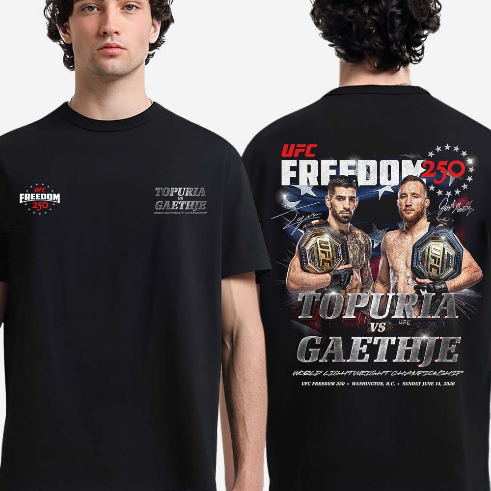 UFC Freedom 250 Topuria Vs Gaethje Main Card T-Shirt UFC Freedom 250 Merch Gift Idea