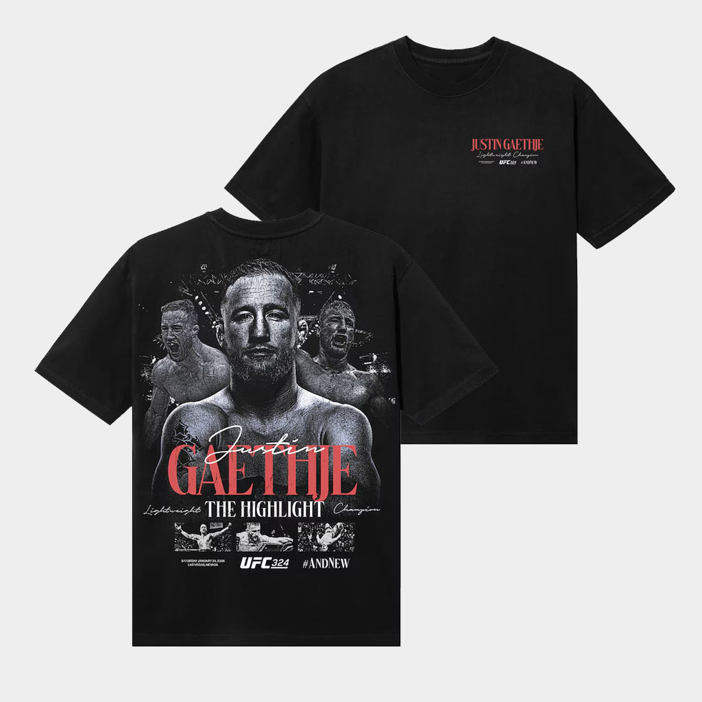 UFC Merch Justin Gaethje UFC 324 And New Interim Lightweight Champion T-Shirt Gifts For Son