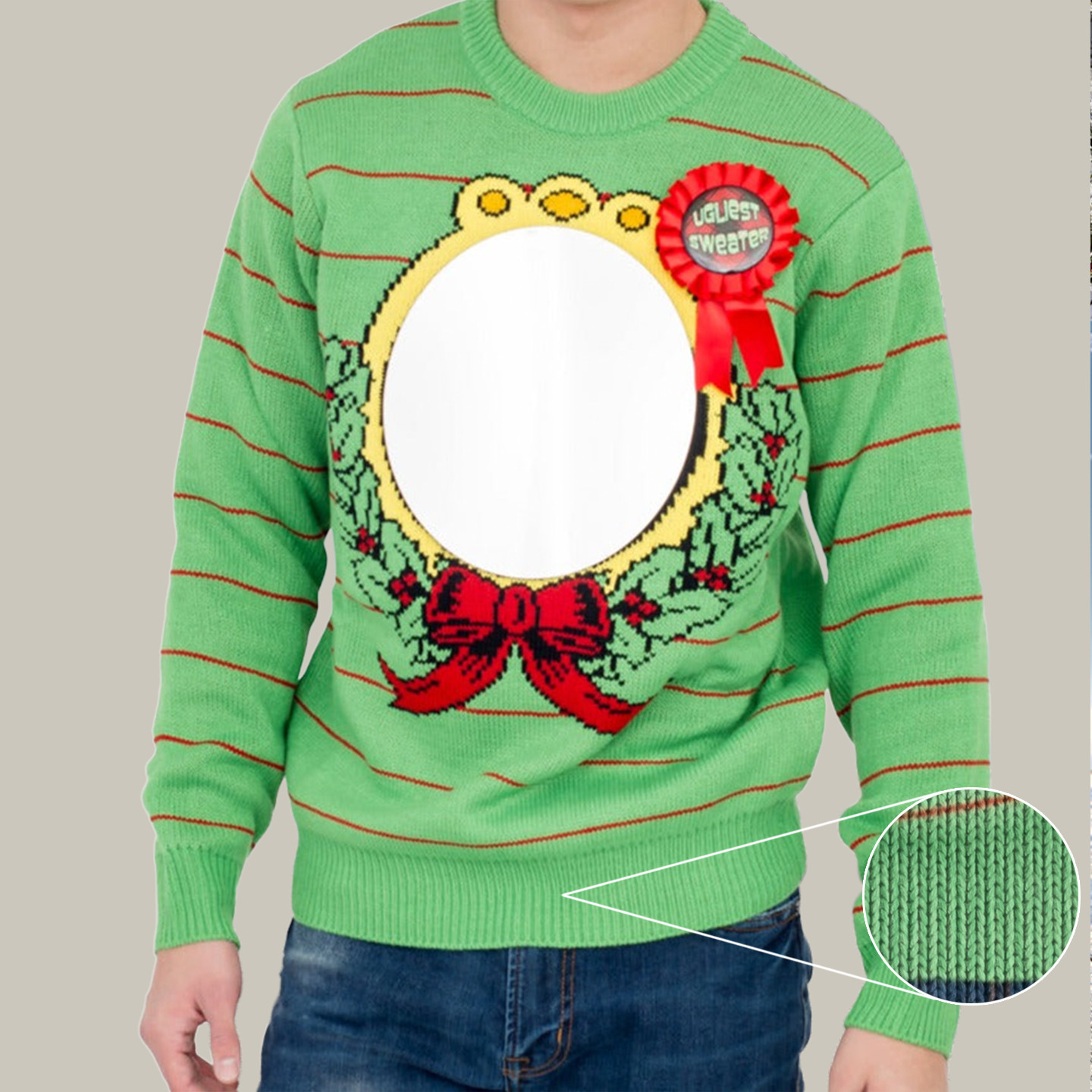 Ugliest Sweater Award Humorous With Mirror Hilarious Christmas Sweaters Great Family Xmas Gifts