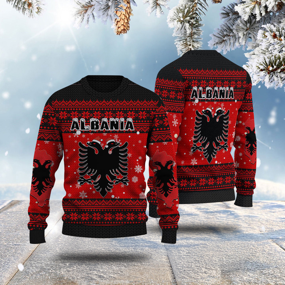 Ugly Sweater Albania Christmas Knitted Sweater