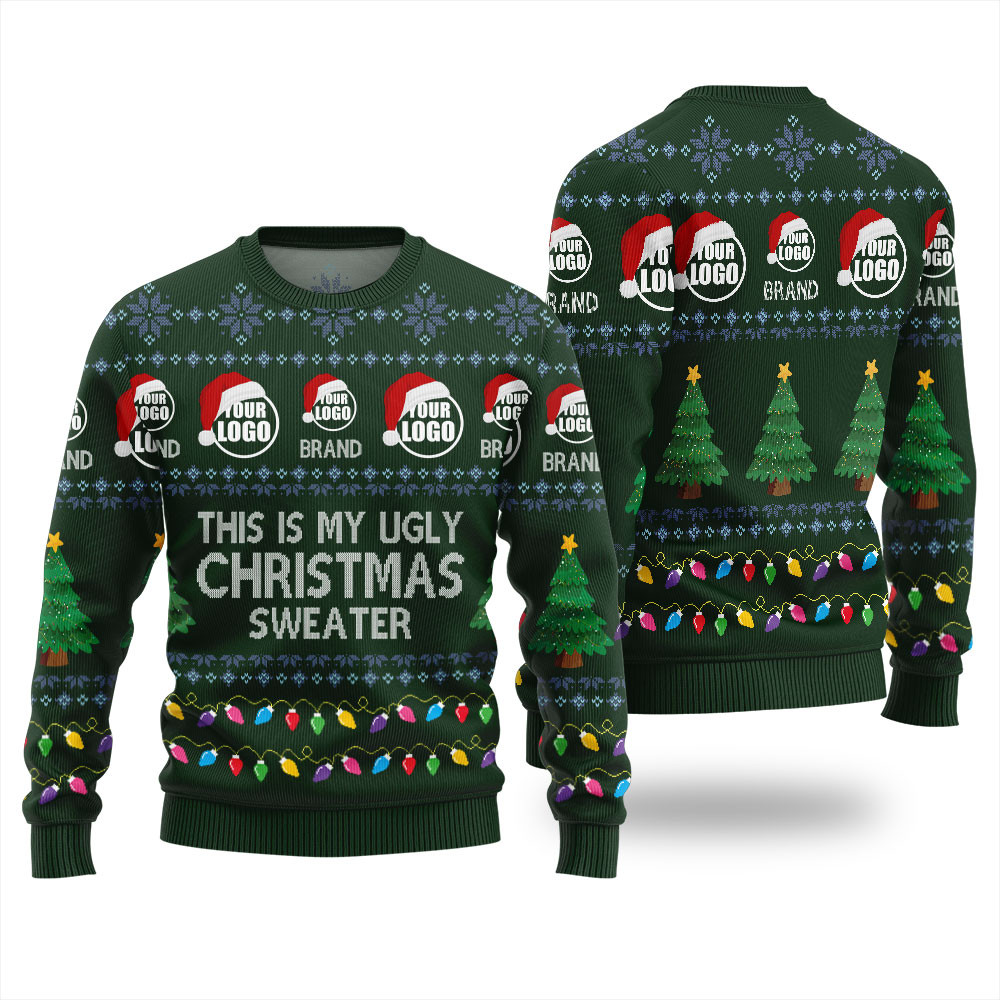Ugly Sweater Company Logo Green Holiday Gift Merch That Everyone Will Adore