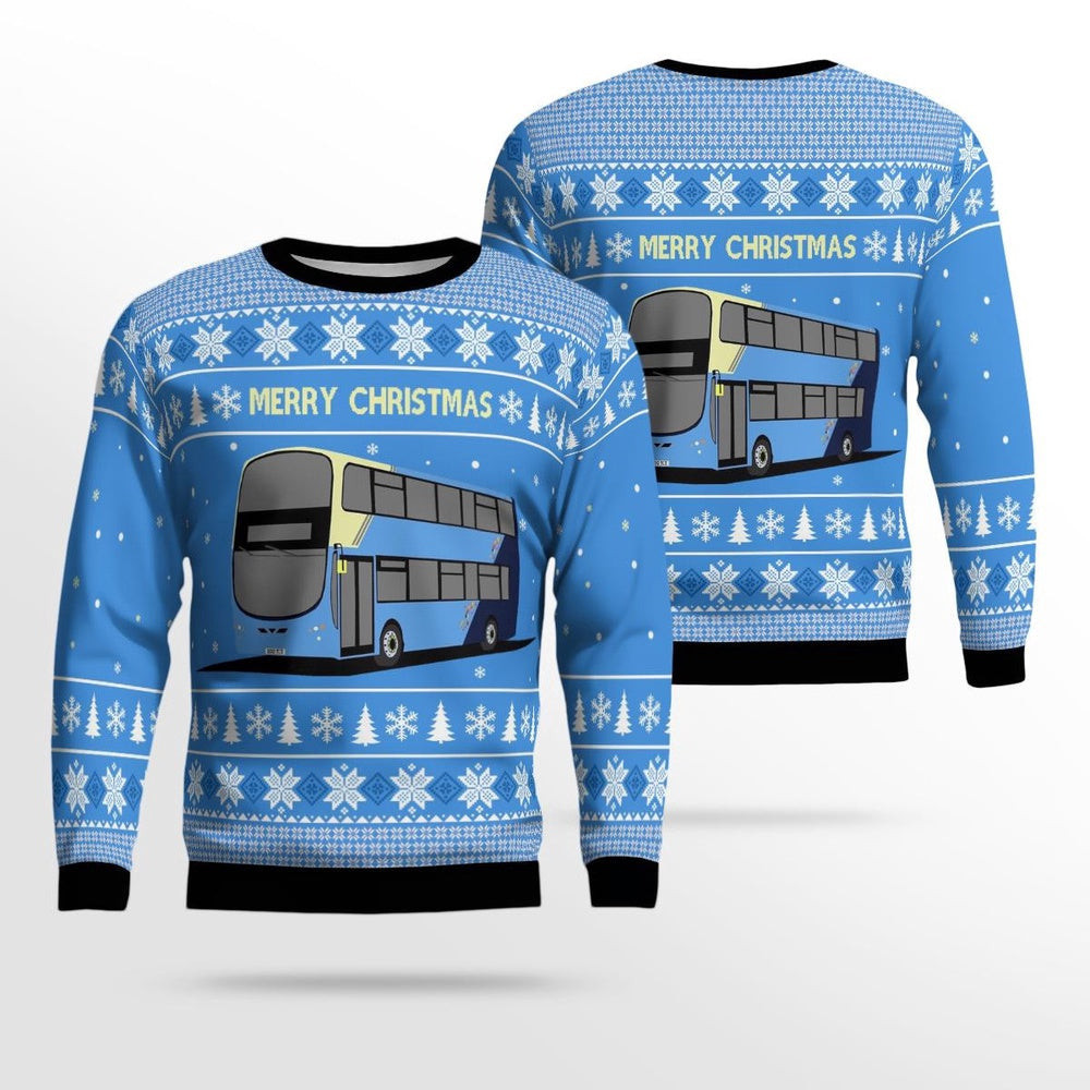 UK Double Decker Bus Christmas Ugly Sweater Unisex Christmas Gift