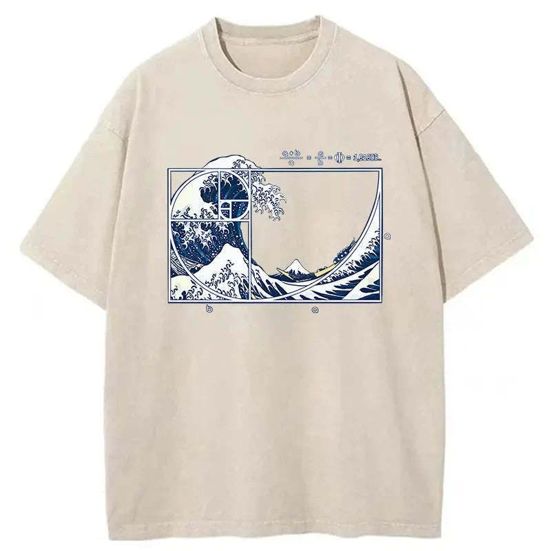 Ukiyoe Waves Japan Washed T-Shirt Everyday Comfort Graphic Shirt Gifts For Friends Ukiyoe Waves Japan Washed T-Shirt Everyday Comfort Graphic Shirt Gifts For Friends