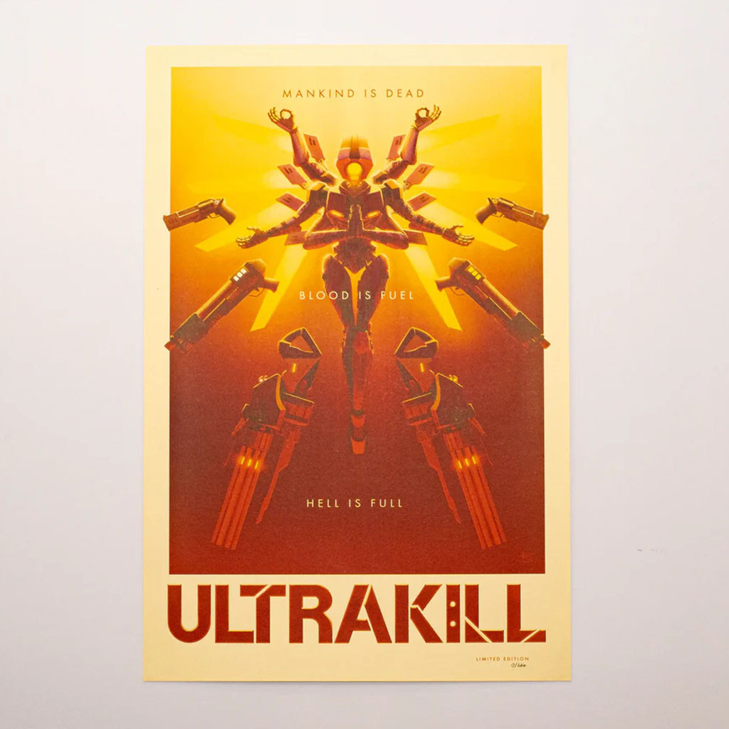 ULTRAKILL Merch Ultra Poster Mankind Is Dead Blood Is Fuel Hell Is Full Poster Wall Art Decor ULTRAKILL Merch Ultra Poster Mankind Is Dead Blood Is Fuel Hell Is Full Poster Wall Art Decor