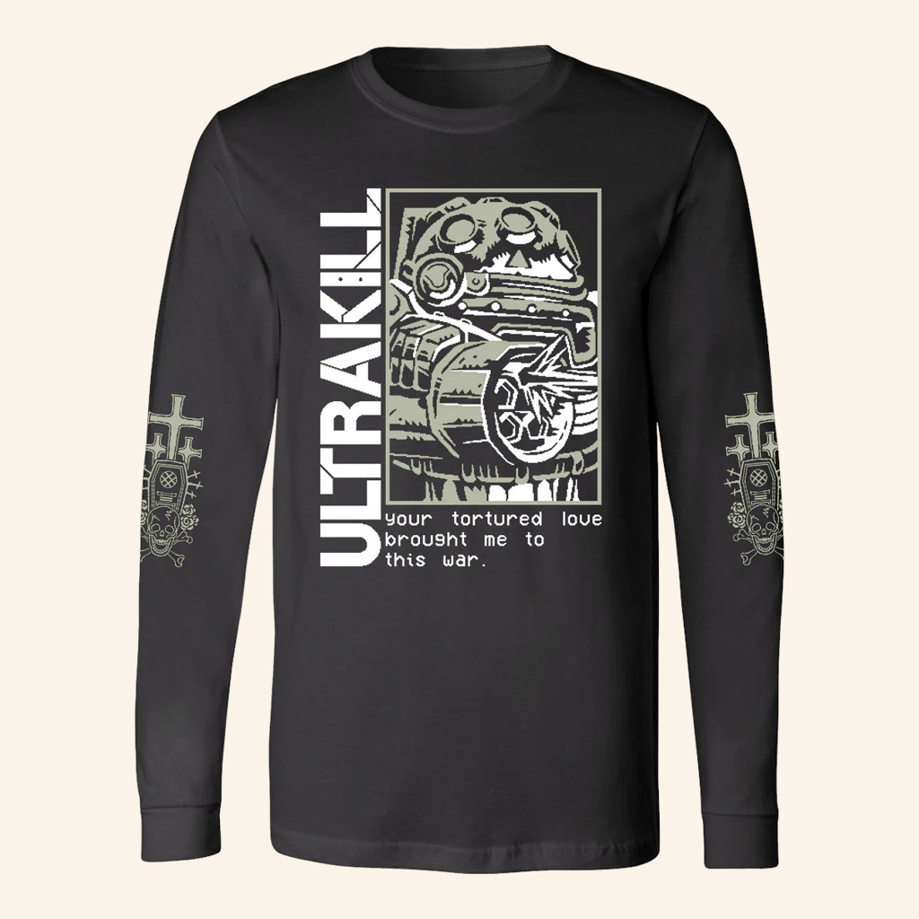ULTRAKILL Merch ULTRAKILL Gutterman Long Sleeve T-Shirt Gift Ideas For Him-1
