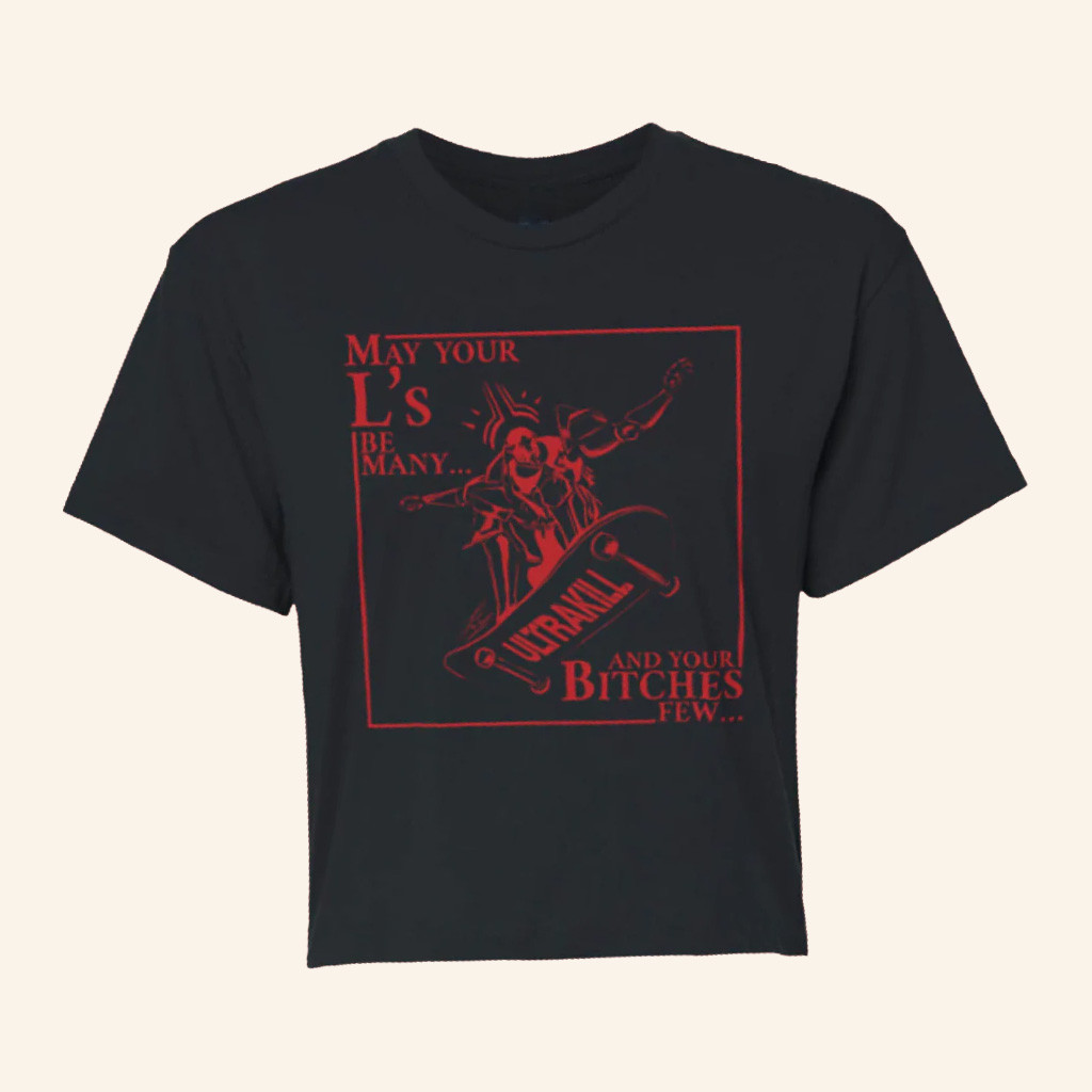 ULTRAKILL Merch ULTRAKILL L's And Your B Few Cropped T-Shirt Gifts For Sister
