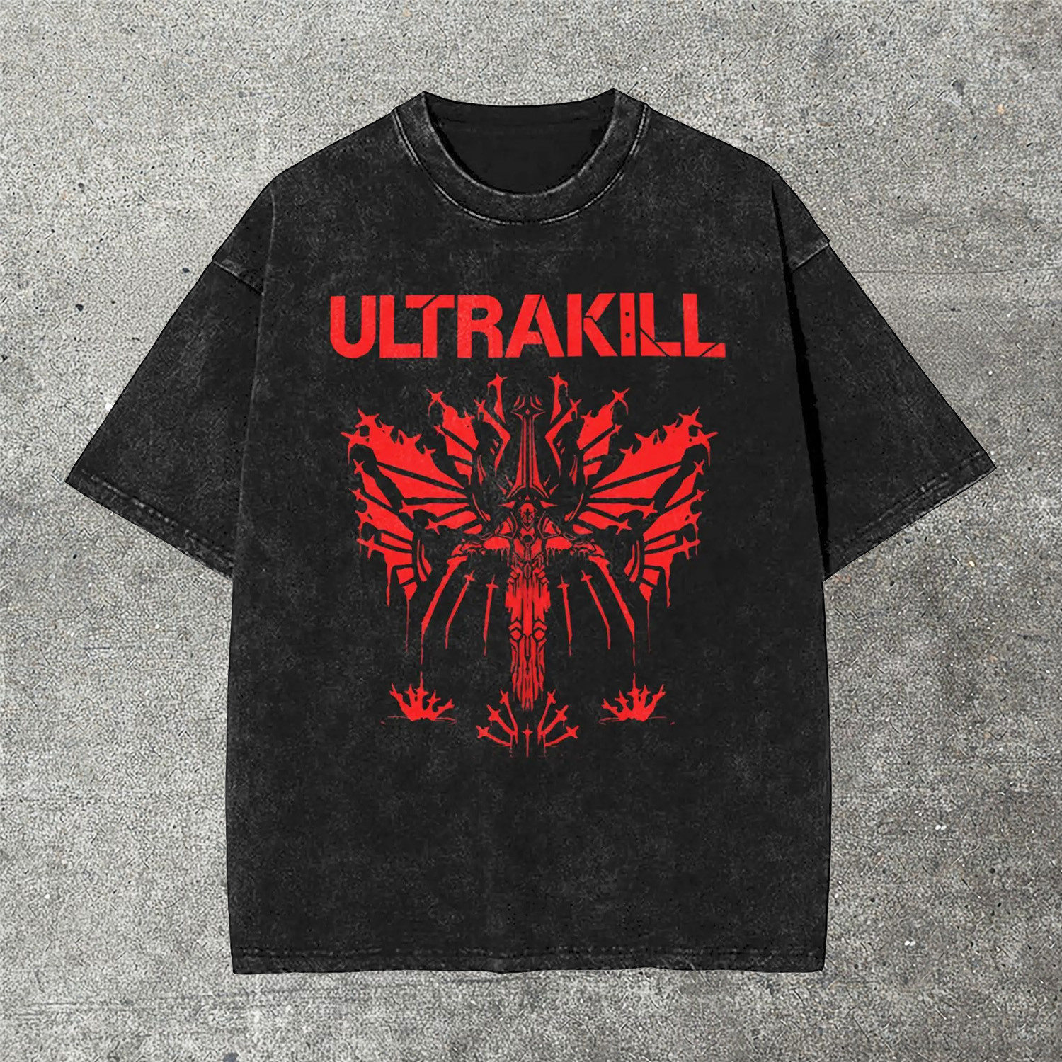 Ultrakill Shooting Game T-Shirt Dark Horror Fan Gear Boss Monster Art Design Gift For Indie Gamers