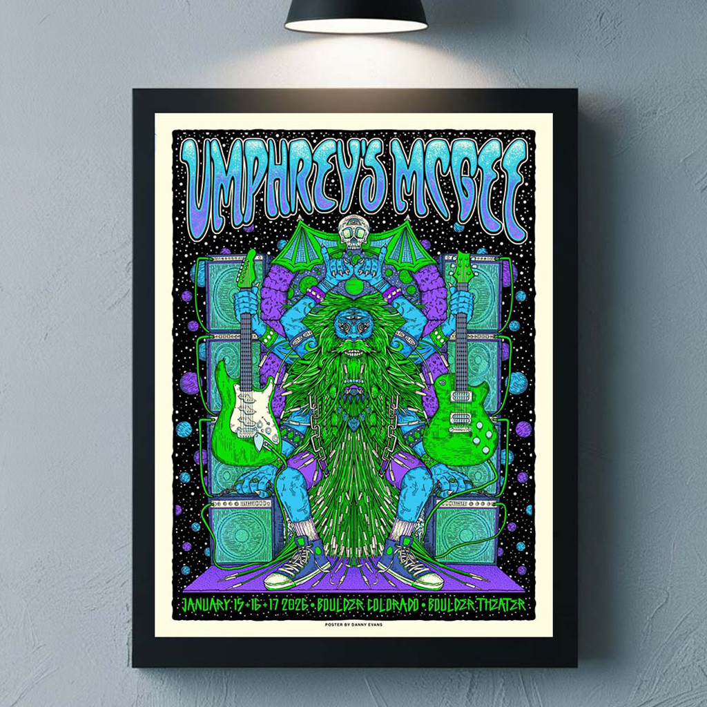Umphrey's McGee Boulder Colorado 2026 Event Poster At Boulder Theater On January 15 16 17 2026 Poster Umphrey's McGee Boulder Colorado 2026 Event Poster At Boulder Theater On January 15 16 17 2026 Poster