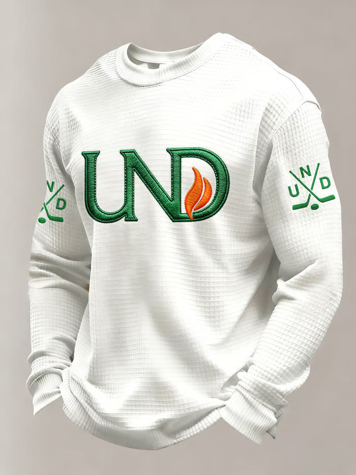 UND Logo Ice Hockey Long Sleeve T-Shirt Game Day Shirt Best Gifts For Hockey Lovers