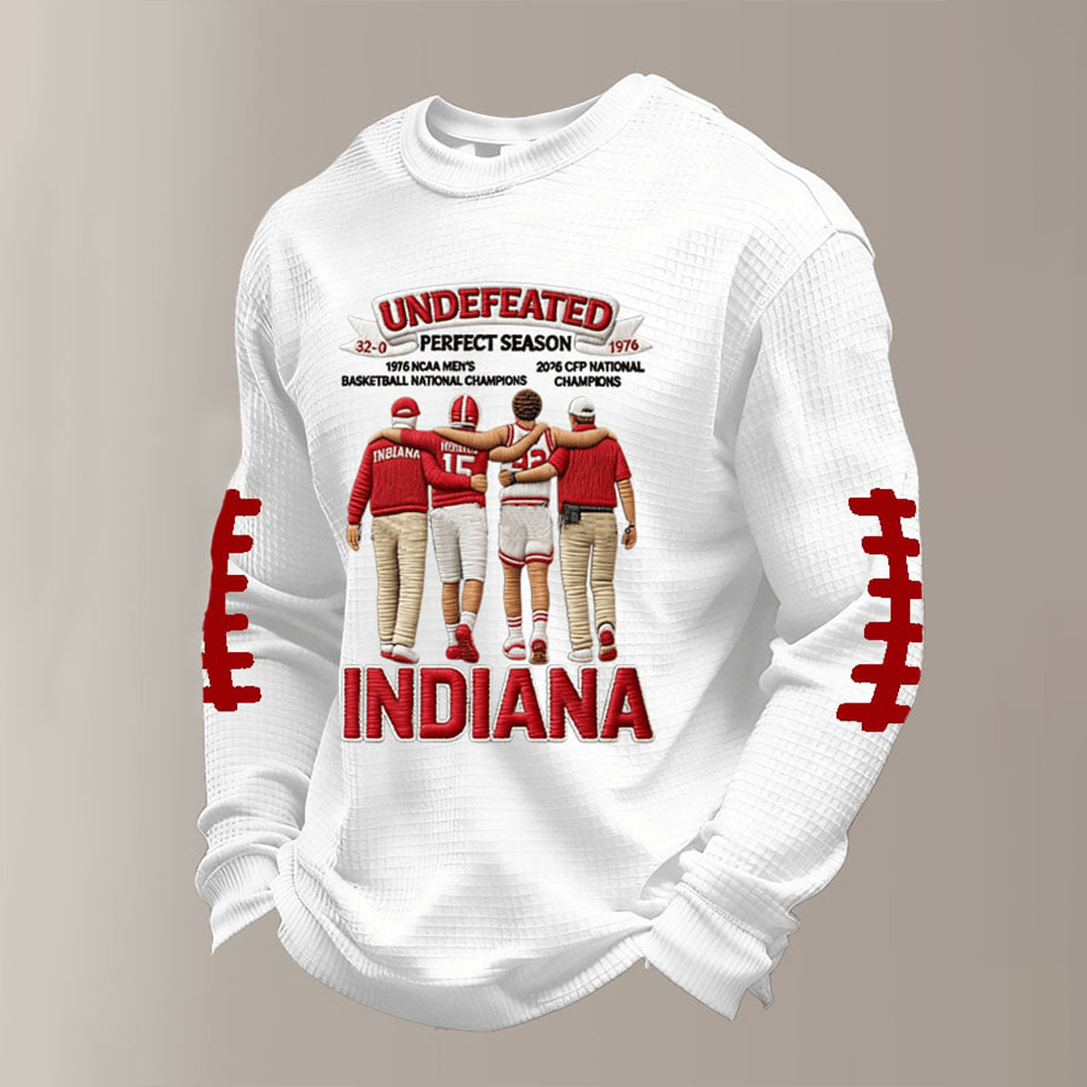 Undefeated Indiana Hoosiers National Champs Long Sleeve Shirt IU National Championship Merch