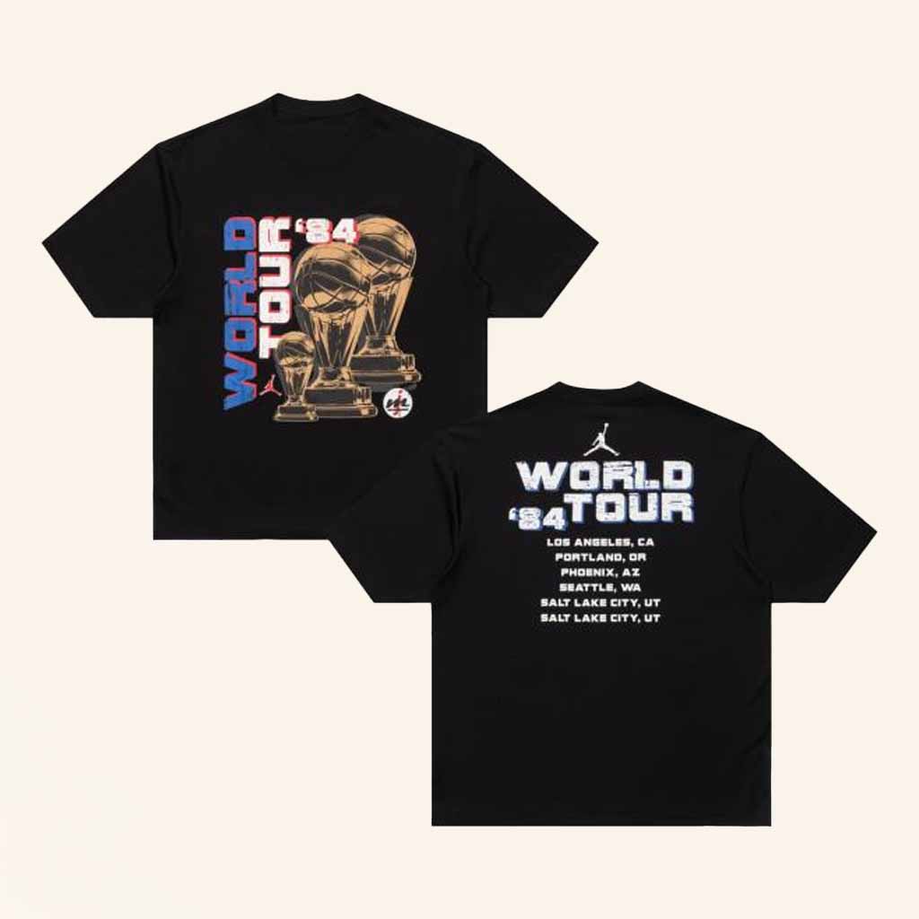 Undefeated Merch Jordan AJ World Tour T-Shirt Christmas Gifts For Guys Undefeated Merch Jordan AJ World Tour T-Shirt Christmas Gifts For Guys