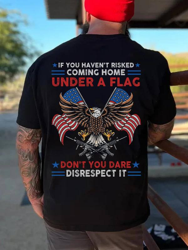 Under A Flag T Shirt American Eagle Patriotic Best Gift For Proud Freedom Supporters Fans