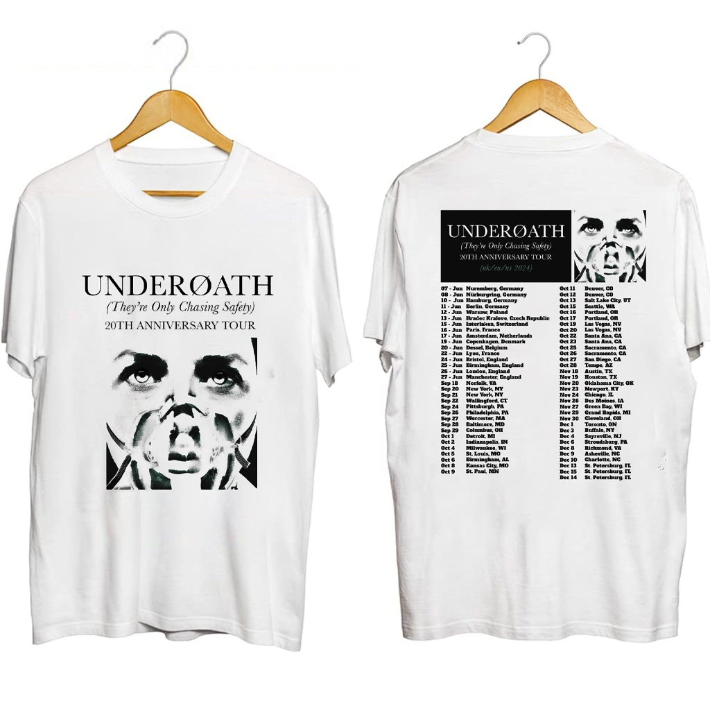 Underoath 20th Anniversary Tour Shirt Underoath Merch Gifts For Rock Enthusiasts