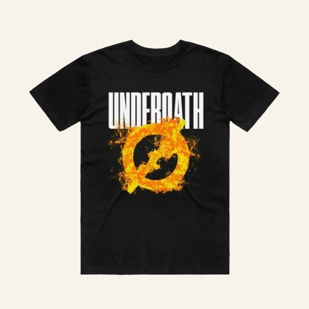 Underoath Merch Underoath Symbol On Fire Black T-Shirt Gifts For Rock Band Lovers Underoath Merch Underoath Symbol On Fire Black T-Shirt Gifts For Rock Band Lovers