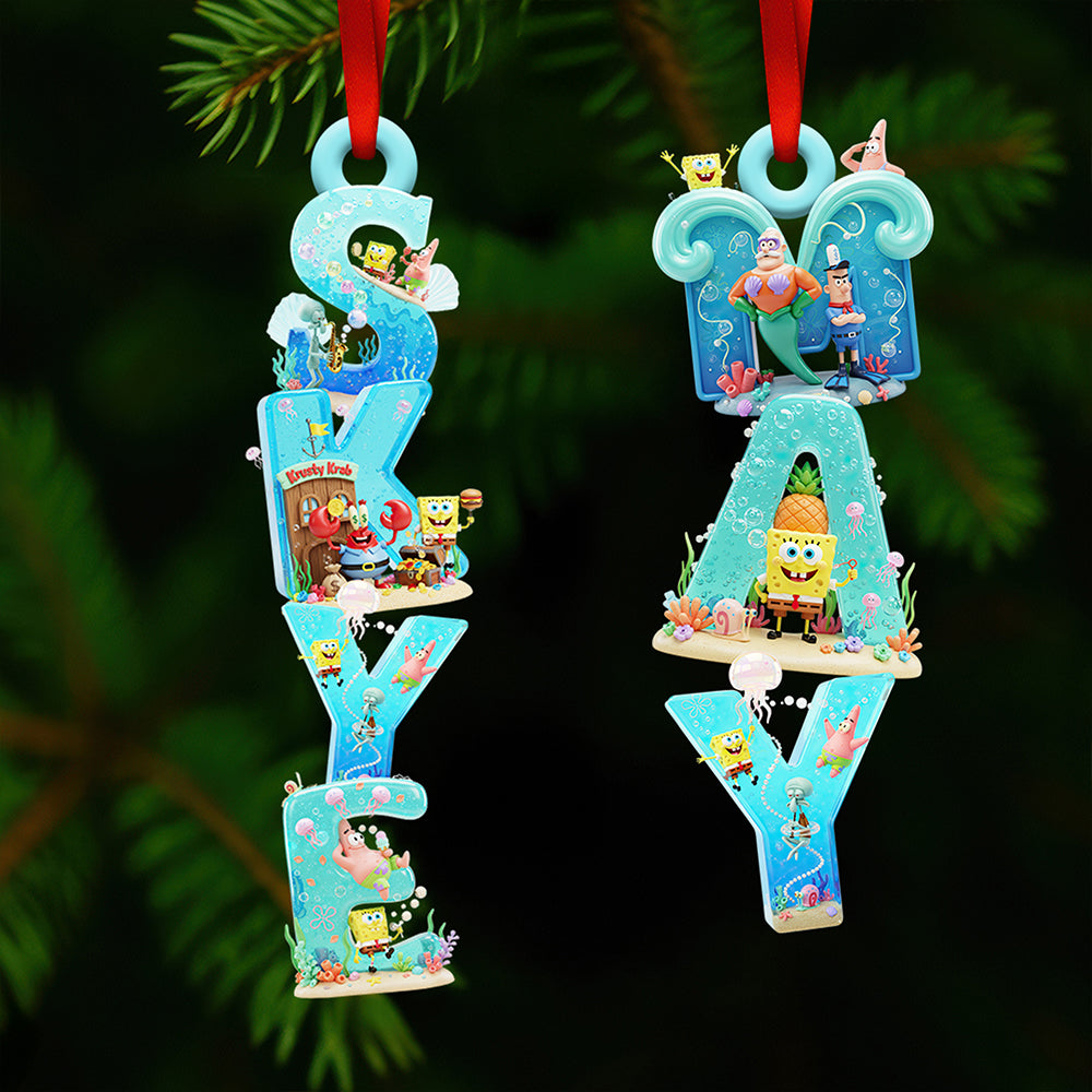 Undersea Alphabet Ornament Personalized Christmas Gifts - Xmas Home Decoration Gift