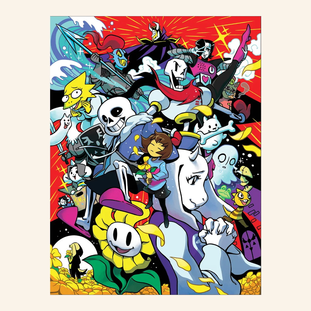 Undertale Merch Undertale 5th Anniversary Poster Wall Decor Gifts For The Video Game Lover