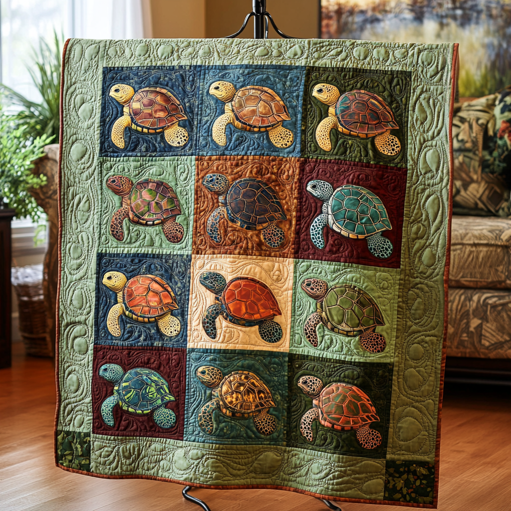 Underwater Escape Quilted Blanket Best Couch Throw Blanket Turtle Lover Christmas Present Ideas For Mom