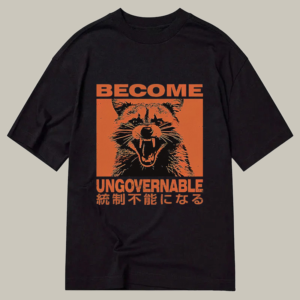 Ungovernable Raccoon Classic Shirt Funny T-Shirts Christmas Ideas Presents For Men