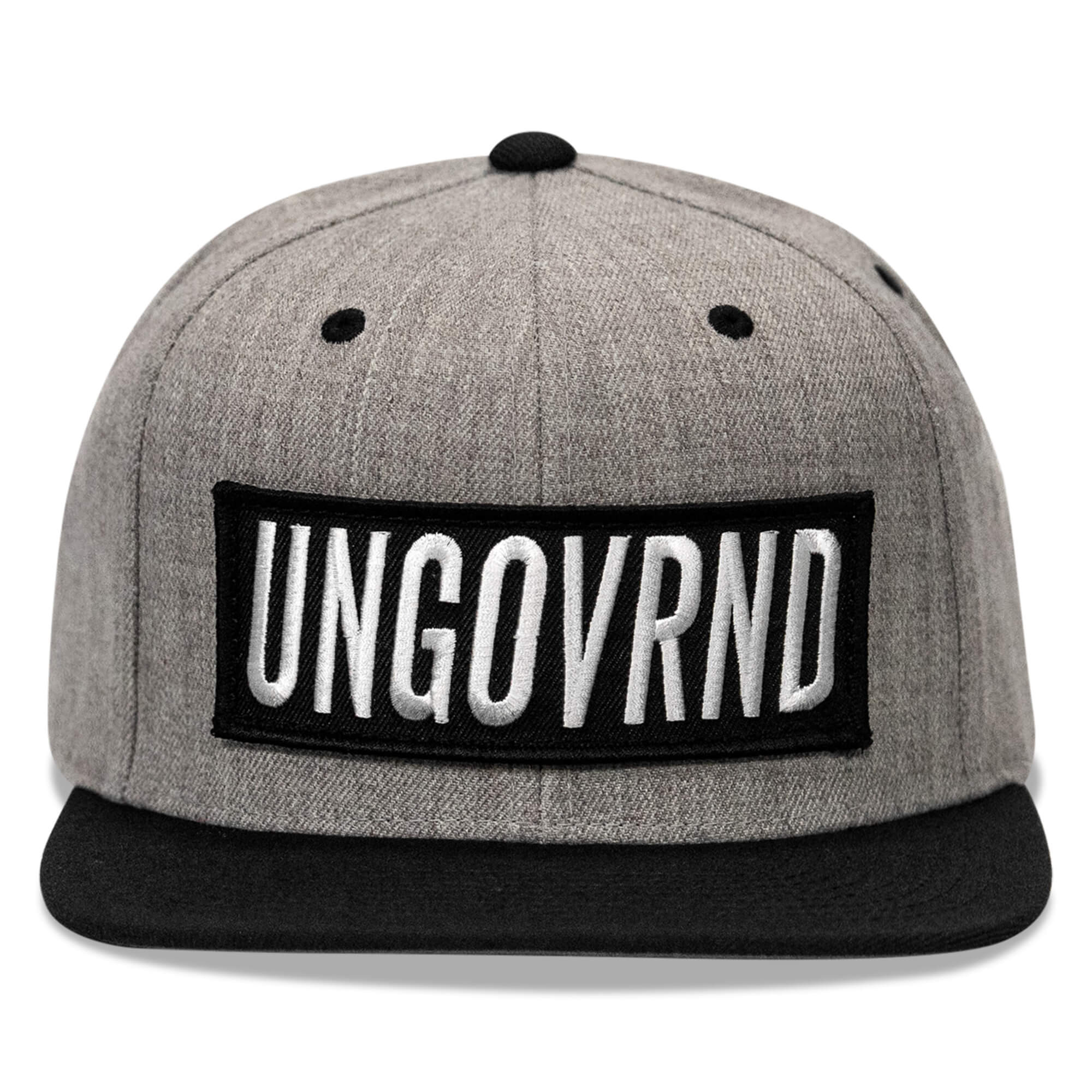 Ungovrnd Patch Snapback Hat Gray Black Streetwear Cap Presents For Men