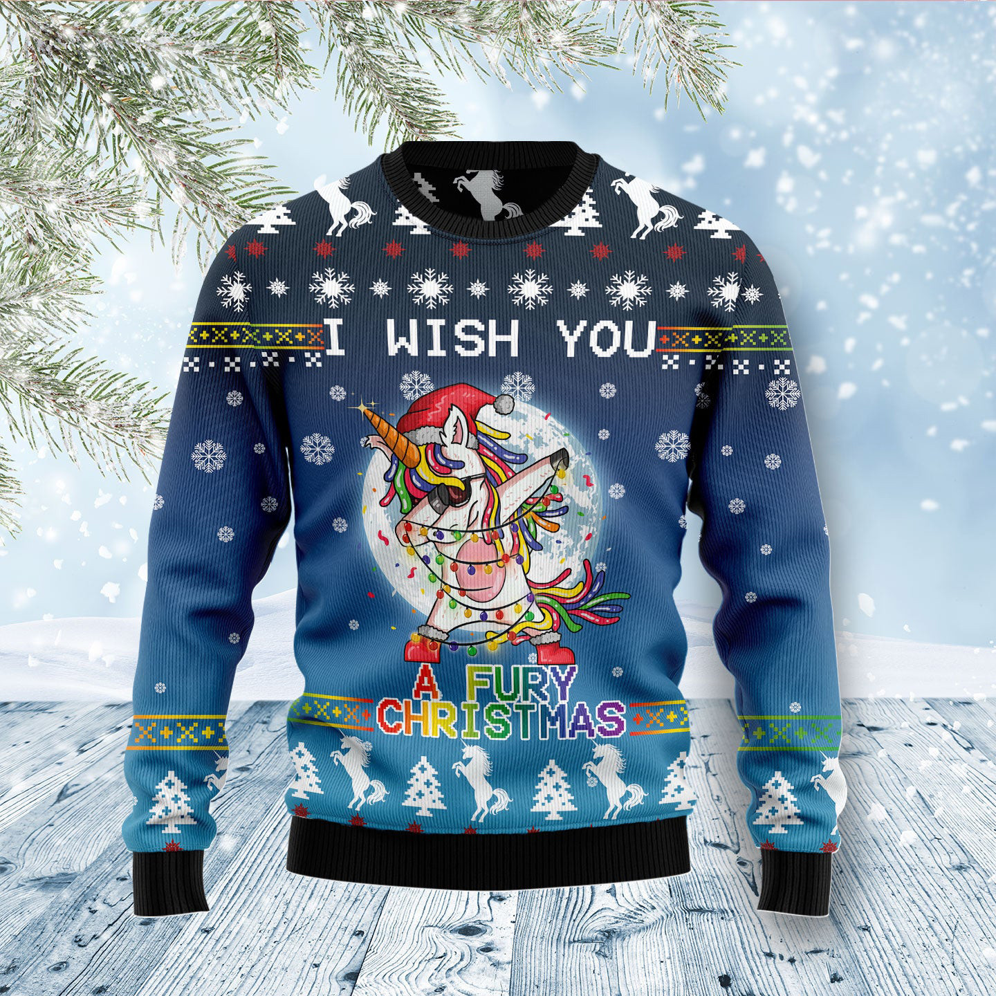 Unicorn Fury Ugly Christmas Sweater A Fury Christmas Xmas Clothing Unicorn Lover Xmas Gifts