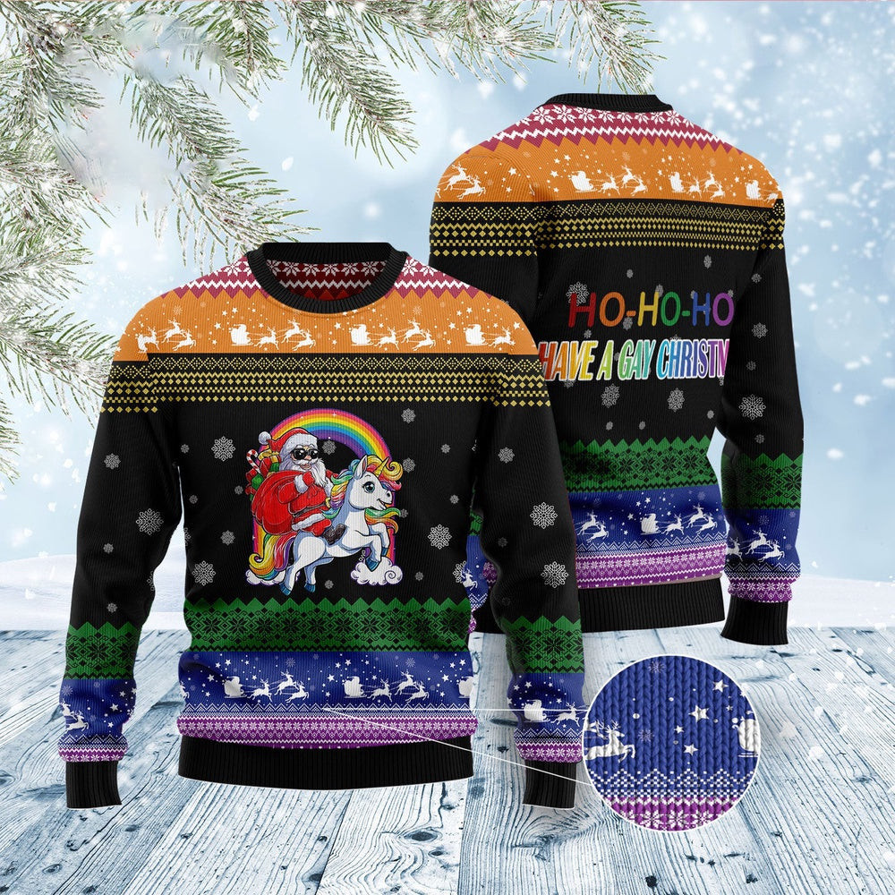 Unicorn Lgbt Ugly Christmas Sweater Funny Ugly Christmas Sweater Holiday Gifts
