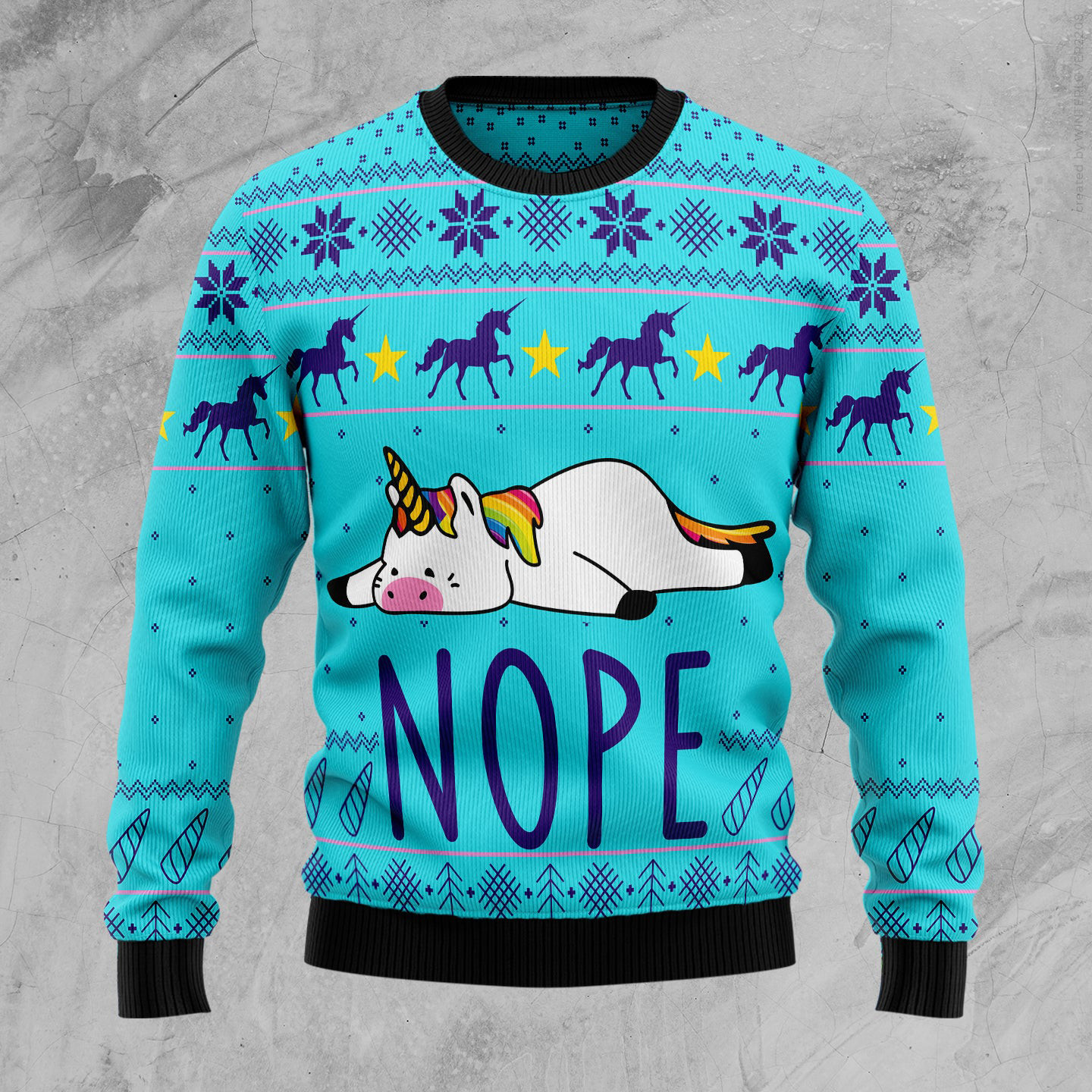 Unicorn Nope Ugly Christmas Sweate Cute Christmas Clothes Unicorn Lovers Xmas Gifts