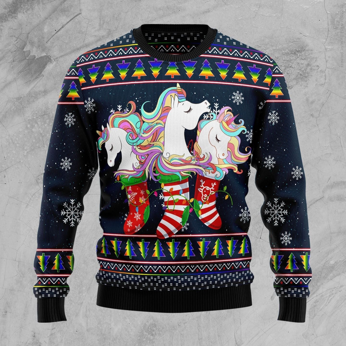 Unicorn Socks Ugly Christmas Sweater Cute Couple Christmas Jumper Gifts For Unicorn Lovers