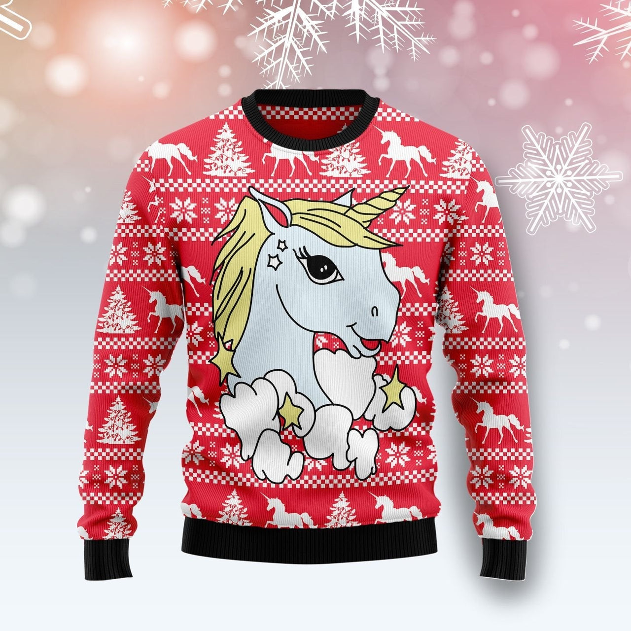 Unicorn Ugly Christmas Sweater Lovely Clothing  Christmas Gifts For Unicorn Lovers
