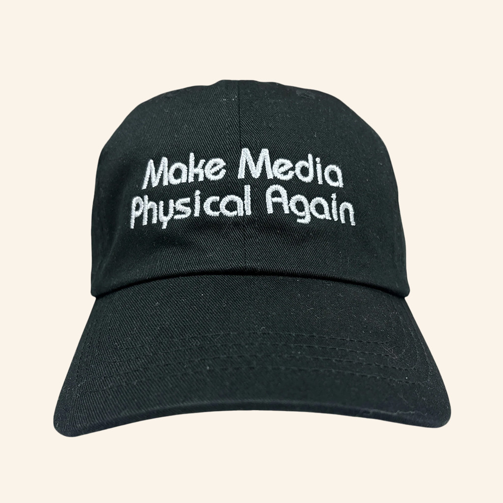 Unified Goods Merch Ug Make Media Physical Again Black Hat Embroidered Good Gifts For Son
