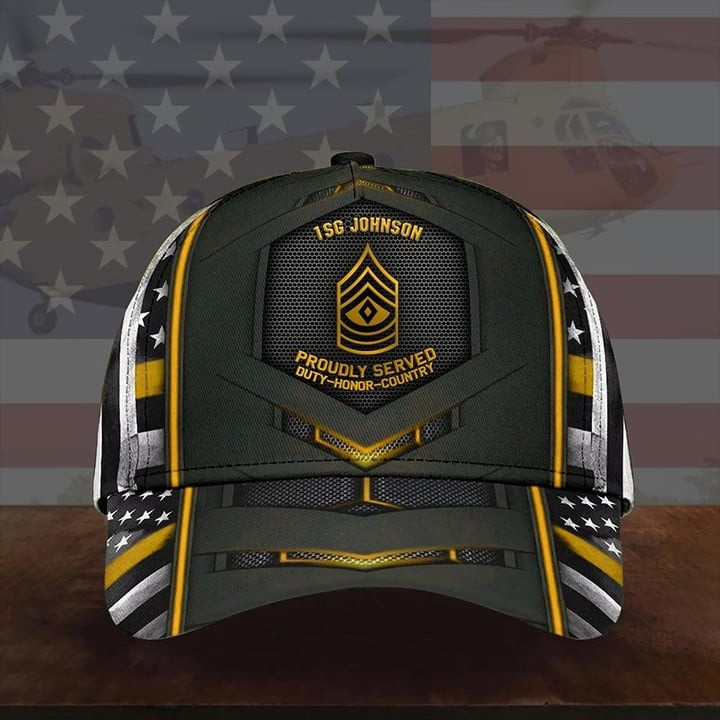 Unique American U.S Army Proudly Served Custom Cap Gift For Friends and Husband and Dad on Veterans Day
