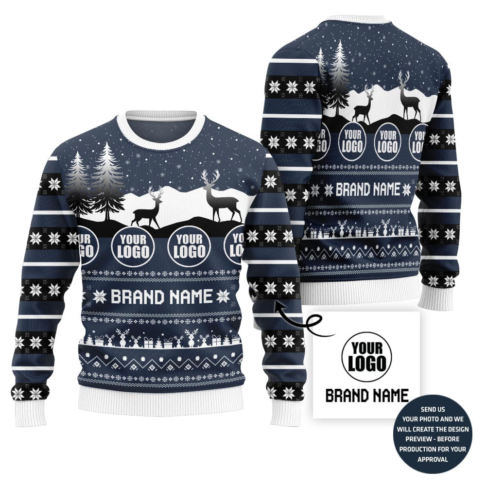 Unique Brand Name And Logo Xmas Sweater For Men Casual Winter Sweatshirt for Daily Comfort