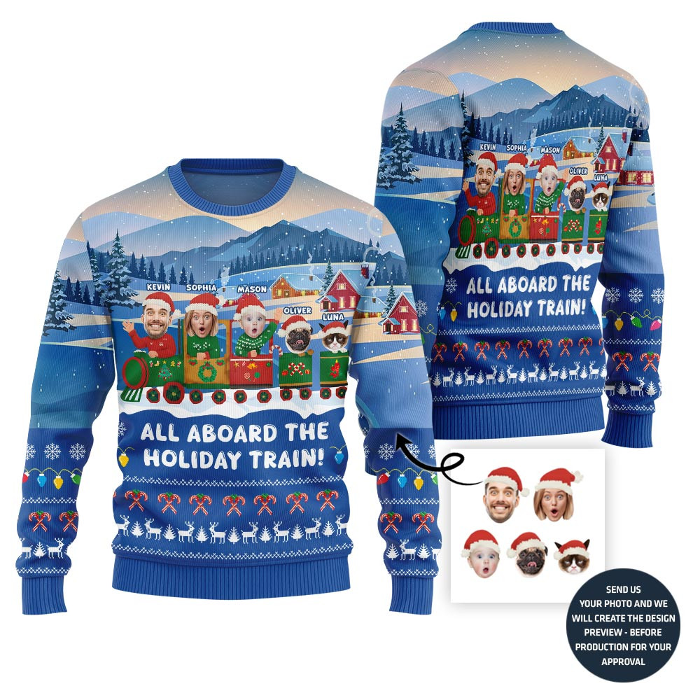 Unique Family Holiday Train Journey Sweater Perfect Winter Merch Gift for the Holiday Spirit