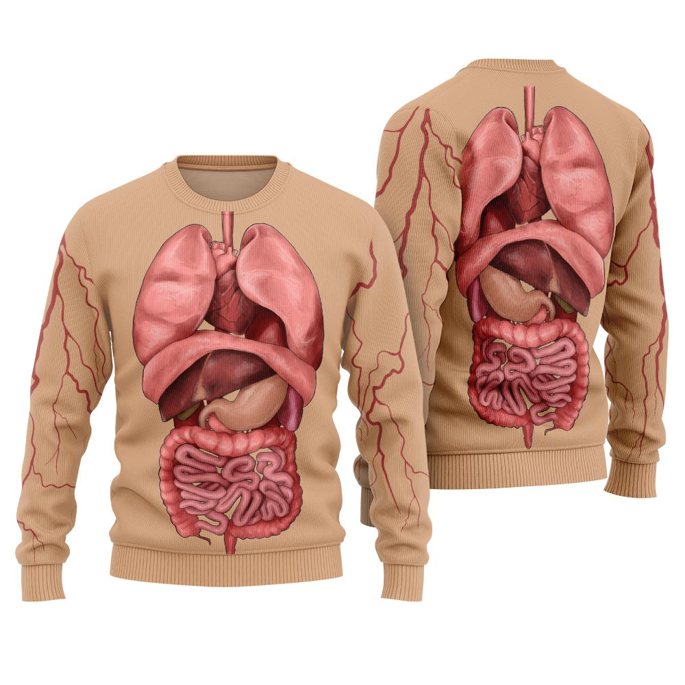 Unique Human Anatomy Sweater Skin Perfect Gift Sweater for Friends and Family