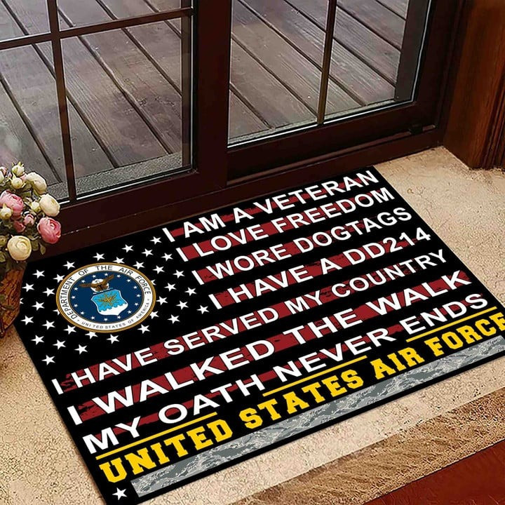 Unique Proud To Be A US Air Force Doormat Gift for Dad and Husband on Veterans Day