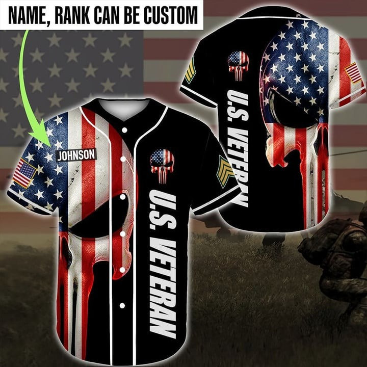 Unique U.S Veteran Baseball Jersey Gift For Friends and Husband on Veterans Day