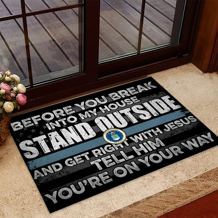 Unique US Air Force Door Mat Ultra Soft Gift for Dad and Proud Militaries on Veterans Day