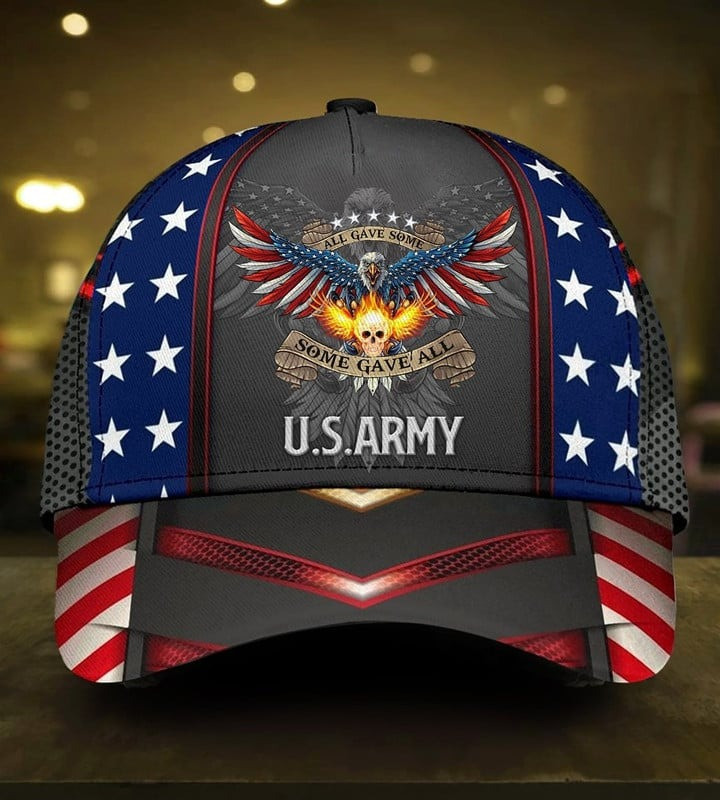 Unique Veteran American U.S Army Some Gave All Cap Gift For Friends and Husband and Dad on Veterans Day