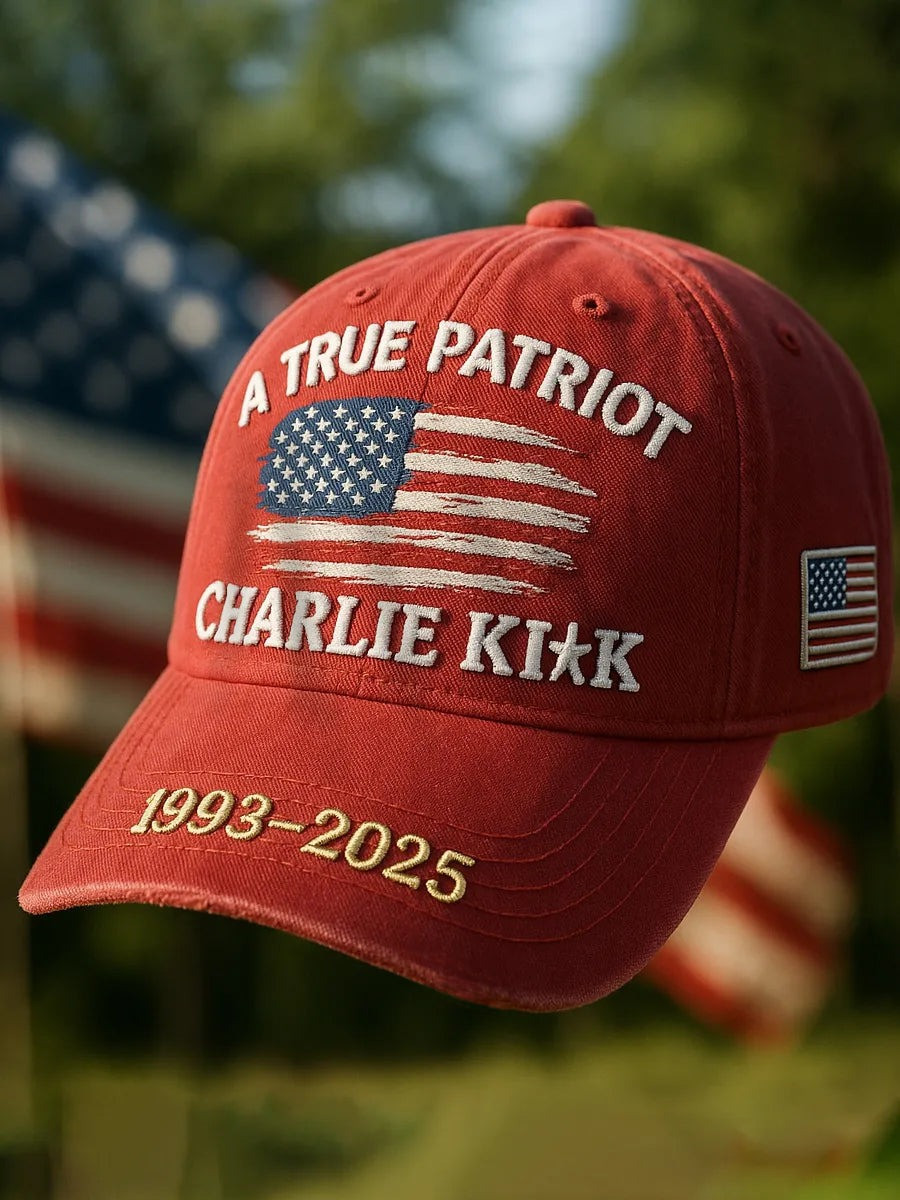 Unisex A True Patriot Rest In Peace Charlie Kirk Embroidered Hat Memorable Gift For America Supporters