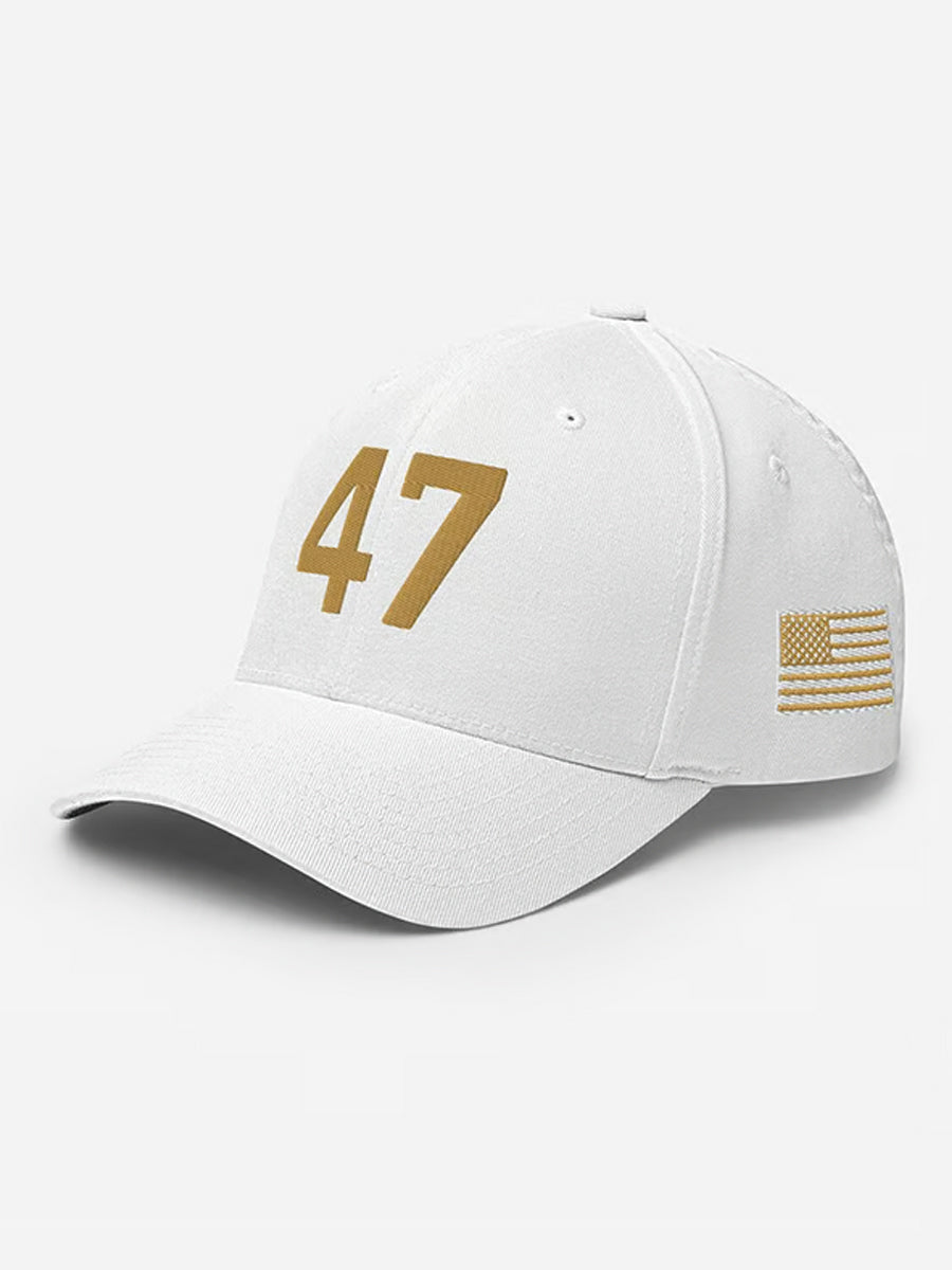 Unisex Commemorative Print Hat White Charlie Kirk Memorial Merch