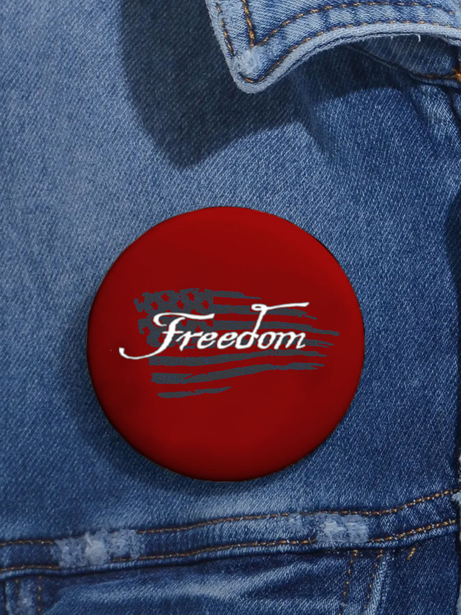Unisex Freedom Flag Print Pins Red Charlie Kirk 77 Merch