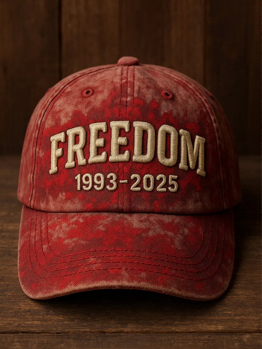 Unisex Freedom Is Not Free R I P Charlie Kirk Print Hat Red Rip Charlie Kirk Merch