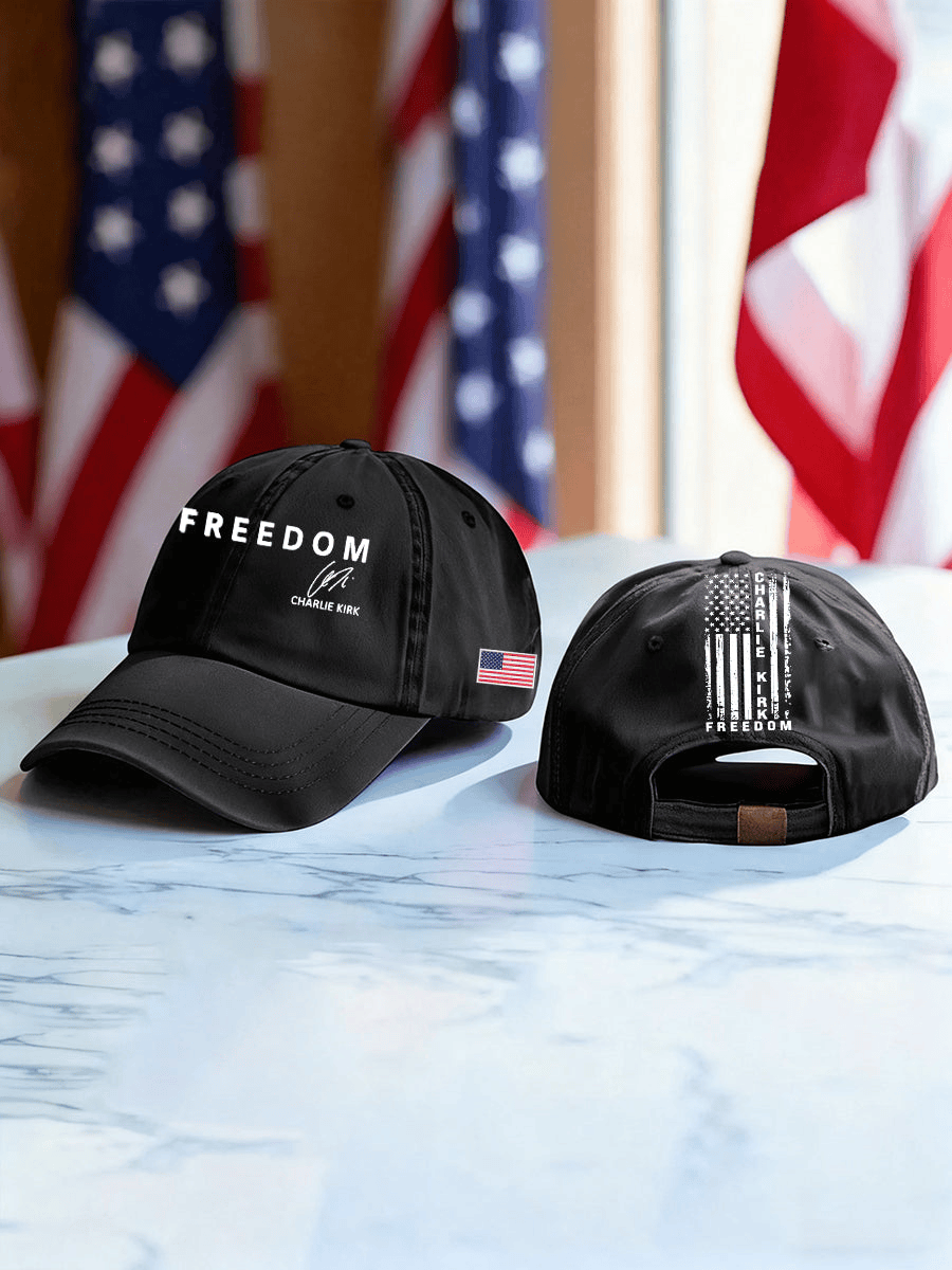 Unisex Freedom Is Not Free R.I.P Charlie Kirk Print Hat Charlie Kirk Merch Store Gift for Dad