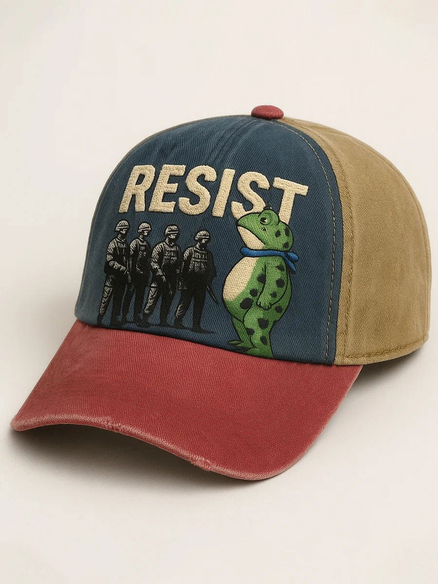 Unisex Frog Resist Print Hat No Kings Protest Merch Anti Trump Gifts Ideas