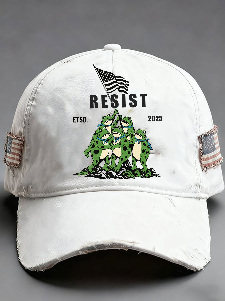 Unisex Frog Resist Print Hat Portland Frog Merch Antifa Protest Merch Anti ICE Gifts